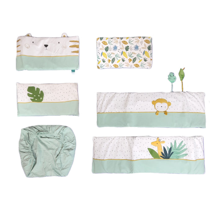 KUB Cotton Baby Crib Bedding Set with Liner (6-Piece Set)