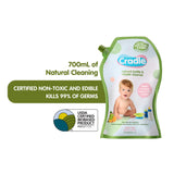 Cradle Natural Bottle & Nipple Cleanser Refill Pack 700ml