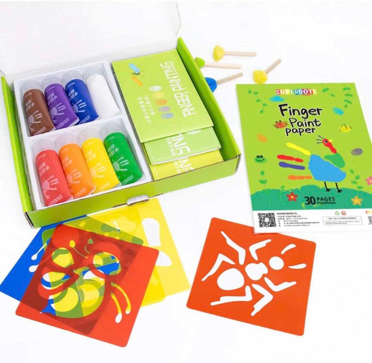 mideer Finger Paint Paper Book - 15 Pages