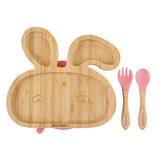 Nooboo Little Foodies Bamboo Suction Plate and Spoon & Fork Set