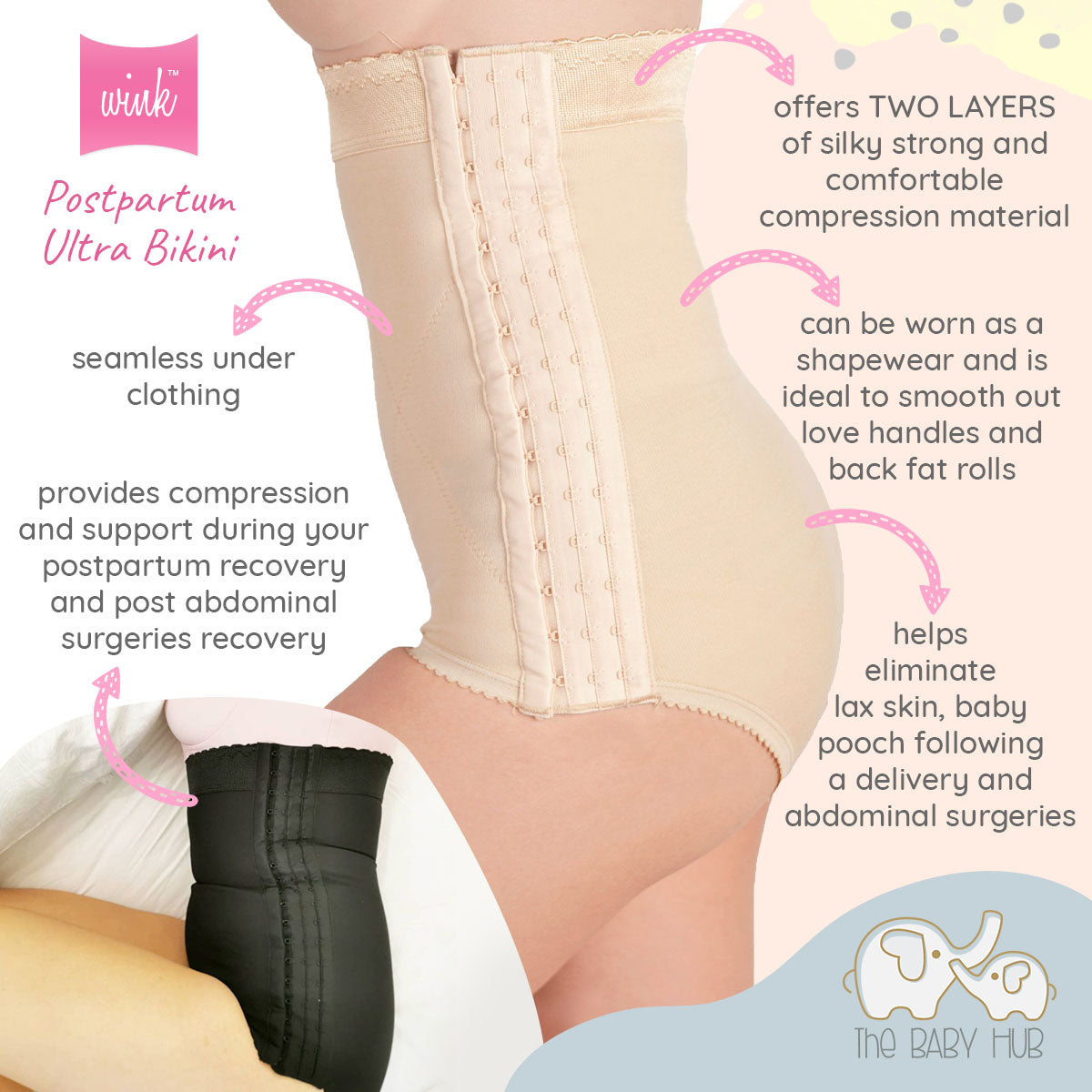 Love Momma - Ultra Bikini Postpartum Post Surgery Recovery Shapewear B –  Urban Mom