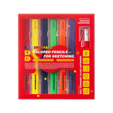Flower Monaco Flat-Barrel Colored Pencils