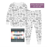 Snooze Avenue Coloring Pajamas