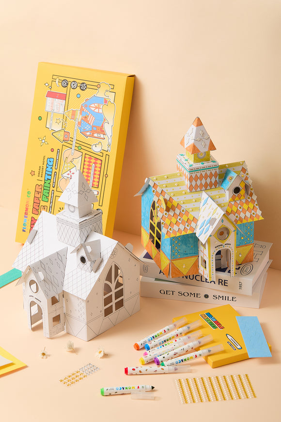 Flower Monaco DIY Paper House Painting