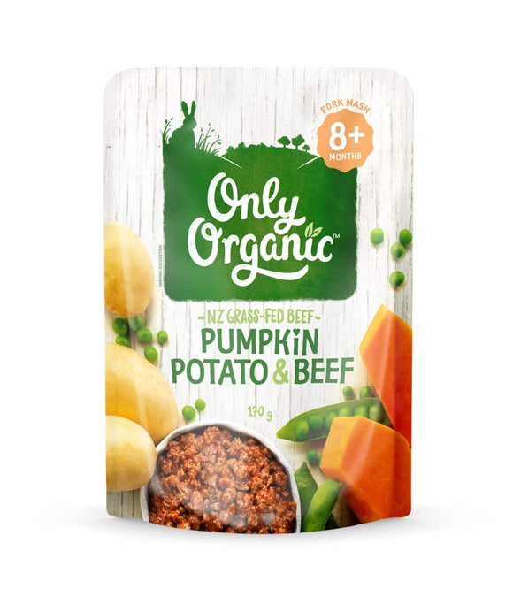Only Organic Pumpkin, Potato & Beef 8mos+