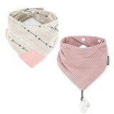 BooginHead Bandana Teether & Pacifier Holder Bib 2-Pack