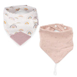 BooginHead Bandana Teether & Pacifier Holder Bib 2-Pack