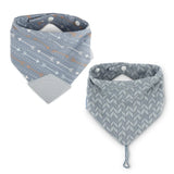 BooginHead Bandana Teether & Pacifier Holder Bib 2-Pack
