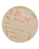 Blooming Wisdom Hello World Wooden Disc