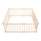 Olive and Cloud Wooden Playpen