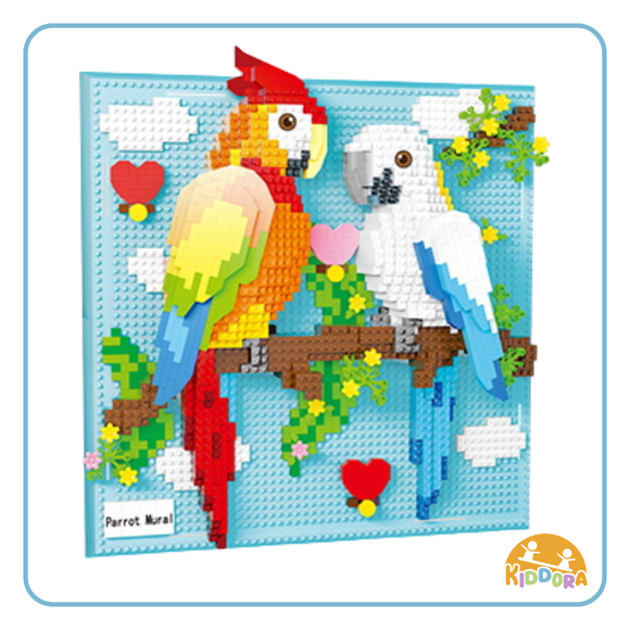 Kiddora Parrot 3D Mural Bricks