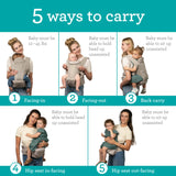 Infantino Hip Rider Airy 5-in-1 Hip Seat Carrier