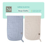 Nathan & Emma Burp Cloth (2 Pc)