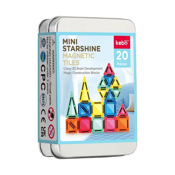Playdate Kebo Mini Starshine Magnetic Tiles 20 Pieces
