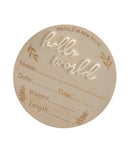 Blooming Wisdom Hello World Wooden Disc