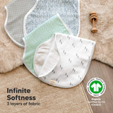 KeaBabies 4-Pack Hallo Burp Cloth