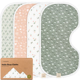 KeaBabies 4-Pack Hallo Burp Cloth