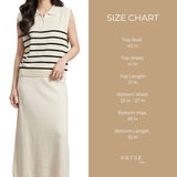 Artse MNL Stripe Zip Top and Skirt Set