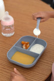 Beaba Divided Silicone Plate with 2nd Age Silicone Spoon