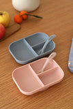 Beaba Divided Silicone Plate with 2nd Age Silicone Spoon