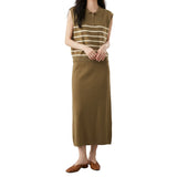 Artse MNL Stripe Zip Top and Skirt Set