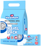 Kleenfant Anti-Bacterial Cleansing Wipes Travel Pack (Pack of 6)