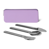 Citron Stainless Steel Cutlery with Silicone Pouch