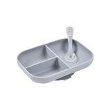 Beaba Divided Silicone Plate with 2nd Age Silicone Spoon