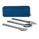 Citron Stainless Steel Cutlery with Silicone Pouch