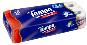 Tempo Toilet Tissue Paper 3-Ply 10s