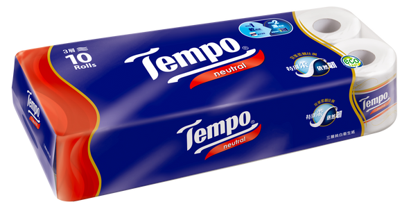 Tempo Toilet Tissue Paper 3-Ply 10s