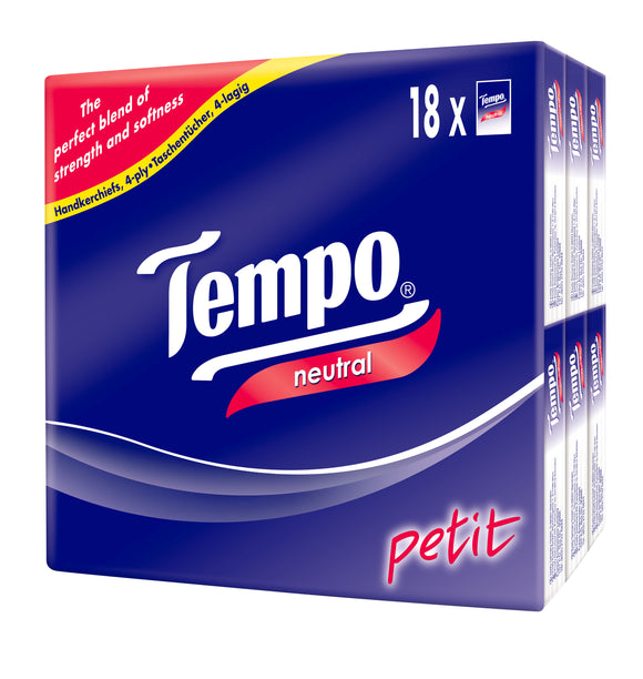 Tempo Petit Neutral 4ply Pocket Tissue (18x7s)