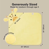 KeaBabies Cuddle Baby Hooded Towel