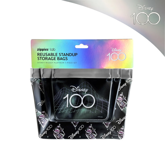Zippies Lab Disney 100 Platinum Mickey Reusable Bag Set