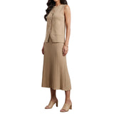 Artse MNL Knit Vest and Pleated Skirt