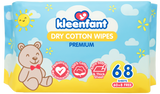 Kleenfant Premium Dry Cotton Wipes 68 Sheets
