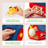 The Kiddie Concept Farm Animal Barn House Plush Toy Set