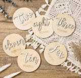 Blooming Wisdom Wooden Milestone Discs