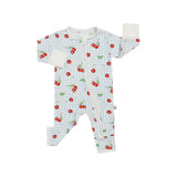 Bamberry Zippered Romper - Cherry & Matcha