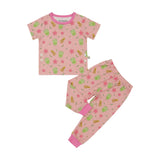 Bamberry Short Sleeves Pajama Set - Cherry & Matcha