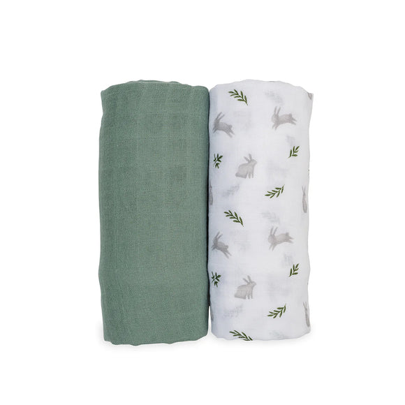 Lulujo Cotton Muslin Swaddles (Set of 2)