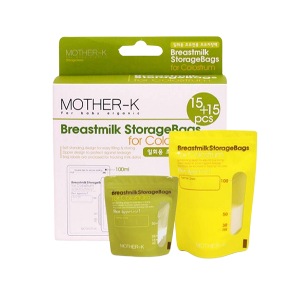 Mother-K Breastmilk Storage Bags Colostrum 50ml & 100ml 30s