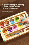 The Kiddie Concept Magnetic Color and Number Ball Maze