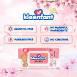 Kleenfant Cherry Blossom Baby Wipes Travel Pack (Pack of 6)