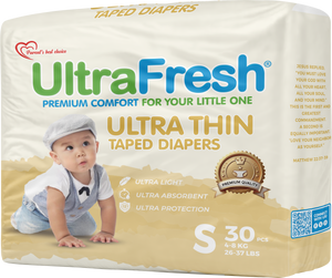 UltraFresh Ultra Thin Taped Diapers