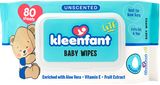 Kleenfant Unscented Baby Wipes (80 Sheets)