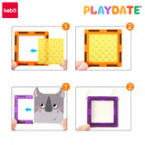 Playdate Kebo Wonderful Zoo Magnetic Tiles 62 Pieces