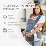 Kikkaboo Chloe 3-in-1 Deluxe Baby Carrier
