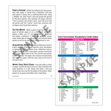 Pierre's Farm Core Curriculum Vocabulary Cards