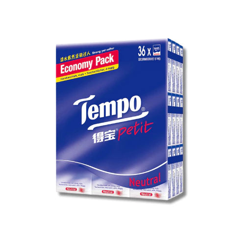 Tempo Petit 4ply Pocket Tissue Economy Pack (36x7s)